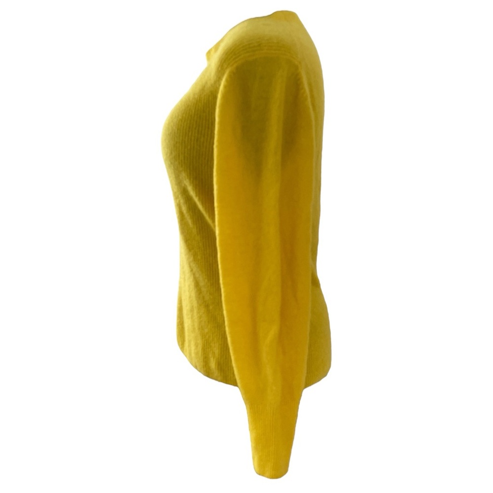 Banana Republic vibrant yellow wool blend crew neck long sleeve sweater Sz: M - Picture 3 of 9